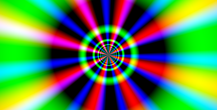 3D, blue, red, neon, spectrum, digital art, colorful, circle, green, pink, simple, abstract, simple background, 3D Abstract