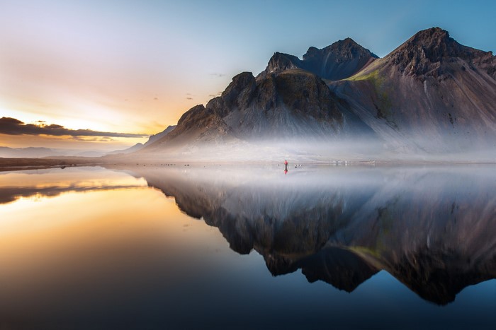 nature, mountains, horizon, landscape, water, outdoors, sky, Robert Didierjean, sunlight, reflection