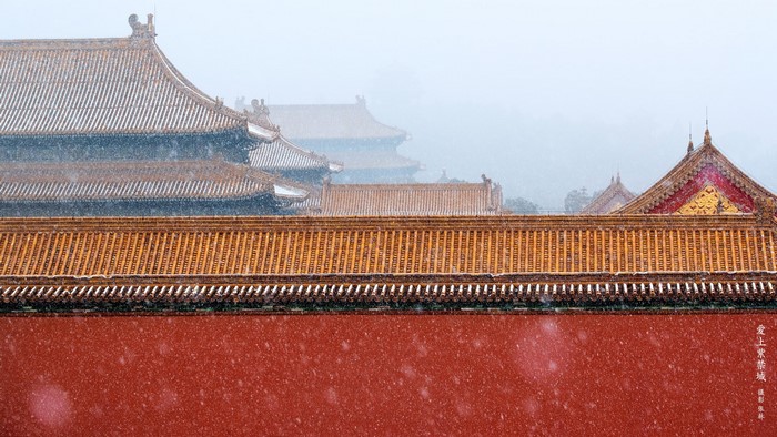 Asia, wall, China, snow, Asian architecture