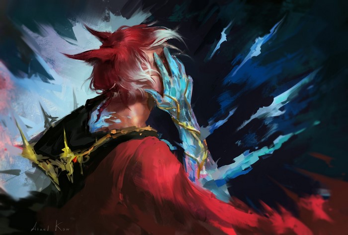 digital art, Miqote, Anna Moshak, Suicide Sheep, ArtStation, Final Fantasy XIV: Shadowbringers, Graha Tia (Final Fantasy XiV), illustration