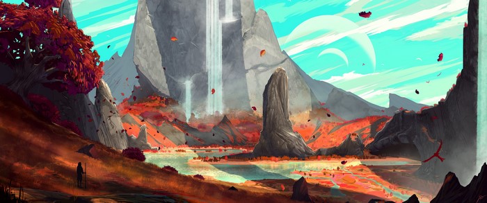 JoeyJazz, digital painting, landscape
