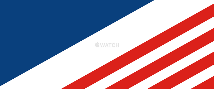 USA, flag, computer, watch, Apple Inc.