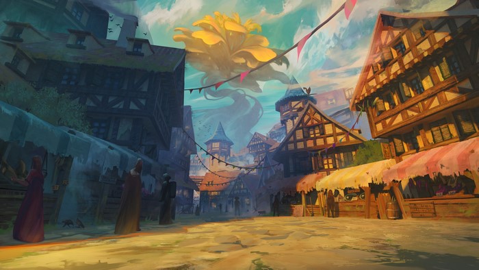 fantasy city, Egor Poskryakov, fantasy art, digital art