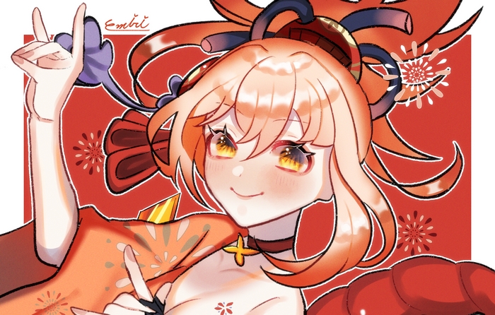 Yoimiya Genshin Impact fan art