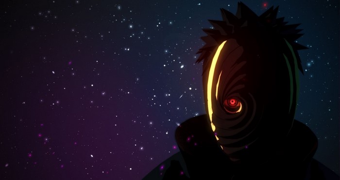 Naruto (anime), stars, mask, night, Uchiha Obito, Akatsuki, anime boys