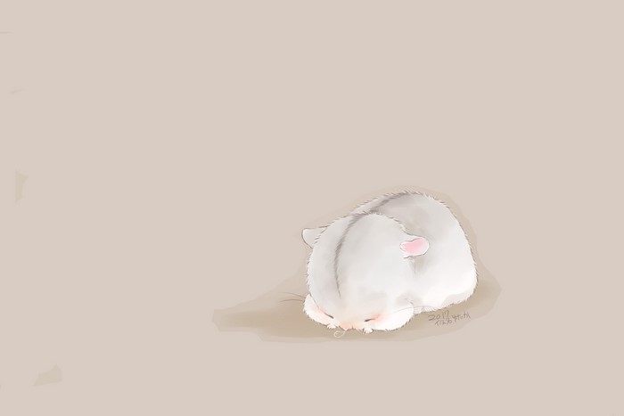 hamster, sleeping, furry