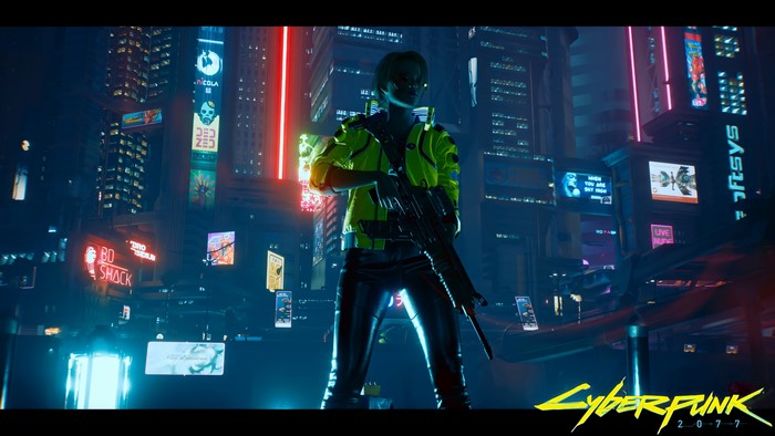 4K, Female V, video games, cyberpunk v, cyberpunk, screen shot, protagonist, Cyberpunk 2077, Video Game Landscape