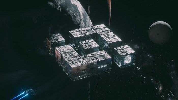 spaceship, science fiction, space, planet, artwork