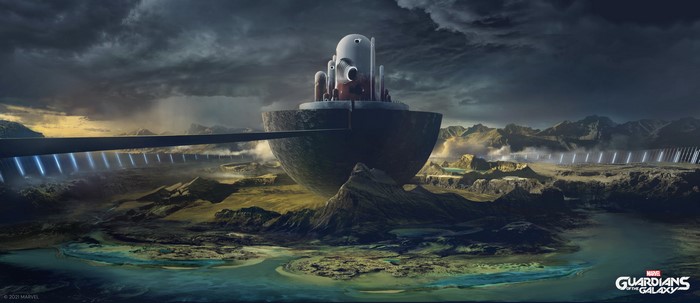 4K, Guardians of the Galaxy (Game), Square Enix, concept art, Marvel Comics, ultrawide