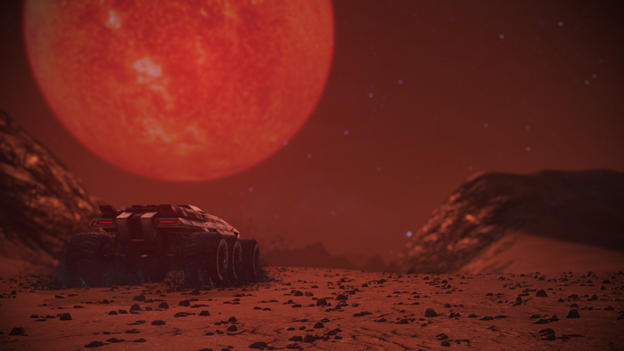 4K, Mars, stars, Mass Effect: Legendary Edition, Mass Effect, red sun