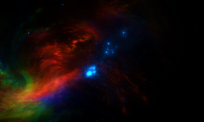 colorful, stars, galaxy, universe, Photoshop, render, digital art