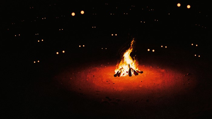 4K, black background, fireplace, illustration, fire, simple background, eyes, burning, artwork