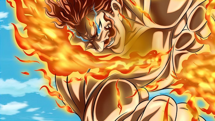 Escanor from Seven Deadly Sins in Fiery Form 4K