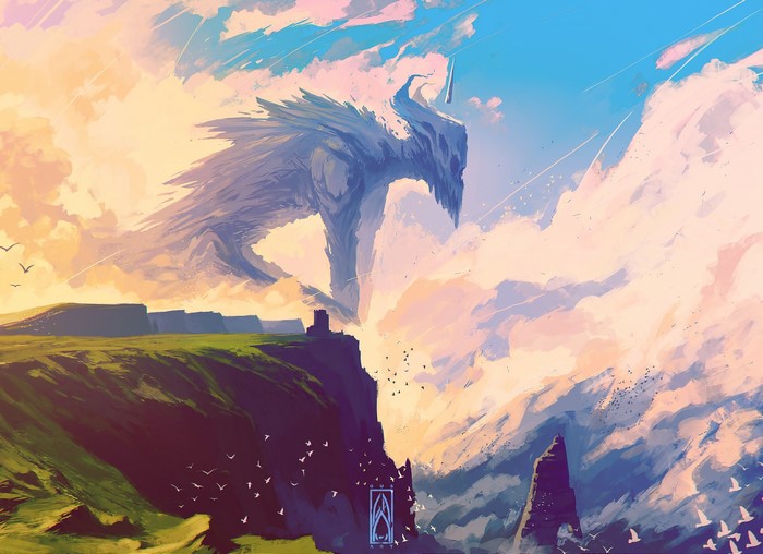 landscape, digital art, fantasy art, Gustavo Arteaga