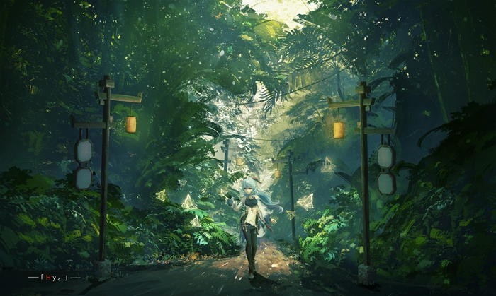 Ganyu Genshin Impact in a Lush Forest