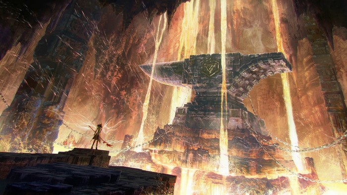 fantasy art, digital art, silentfield, chains, anvil