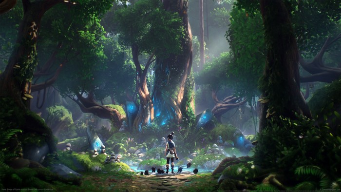 4K, video game art, anime girls, Game CG, video games, Kena: Bridge of Spirits