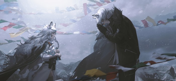4K, anime girls, Pramanix (Arknights), Homutan, anime, Arknights