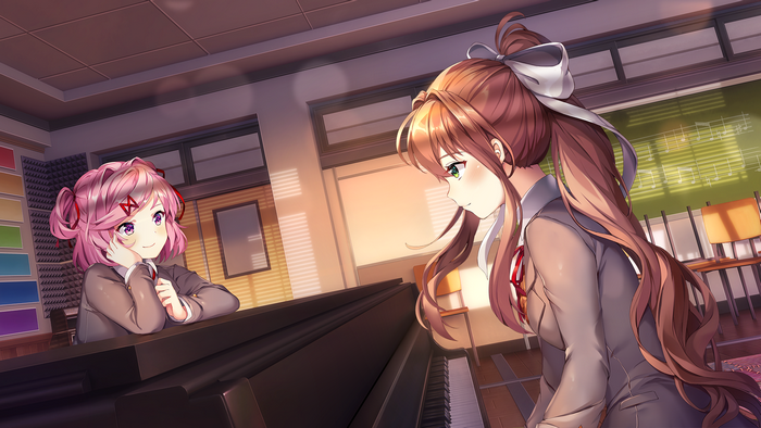 Doki Doki Literature Club, DDLC, Monika (Doki Doki Literature Club), Natsuki (Doki Doki Literature Club)