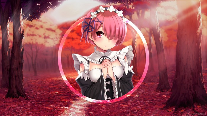 anime, Re:Zero Kara Hajimeru Isekai Seikatsu, Ram (Re: Zero), anime girls, picture-in-picture