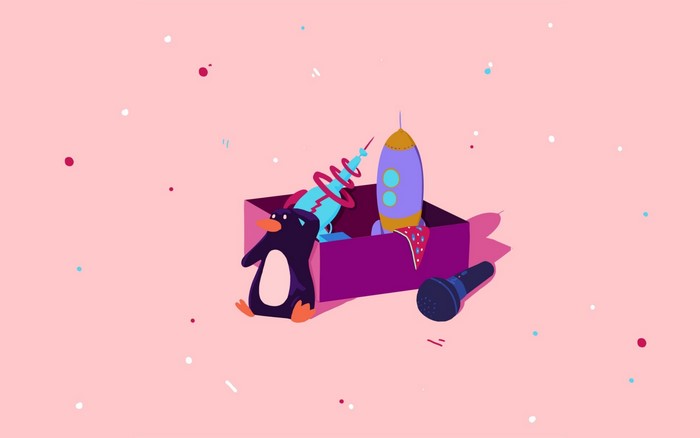 simple background, toys, birds, animals, Penguin, artwork, minimalism