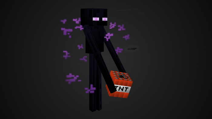 Minecraft Enderman Holding TNT