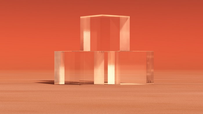 4K, desert, glass design, 3D Abstract
