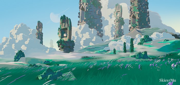 Filipo Baracchi, digital art, landscape, fantasy art, surreal, artwork, ArtStation, clouds