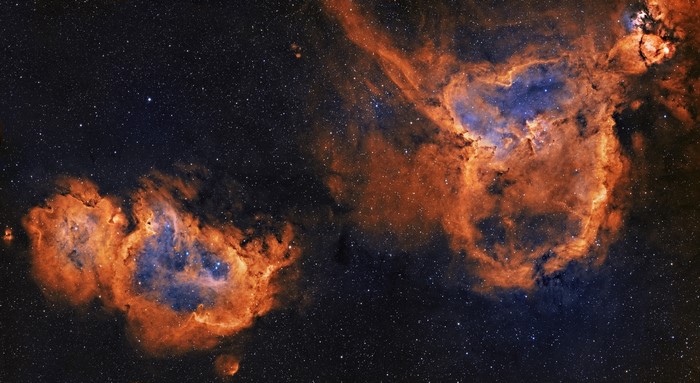4K Stunning Heart and Soul Nebula