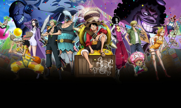 Monkey D. Luffy and Crew in Vibrant Scene