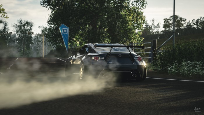 4K, vehicle, black cars, Toyota, sports car, car, smoke, GT-86