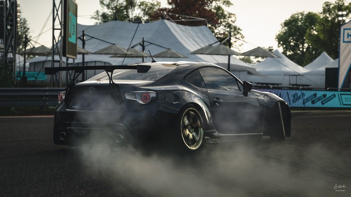 4K, Toyota, drift, sports car, GT-86, car, black cars, vehicle, smoke