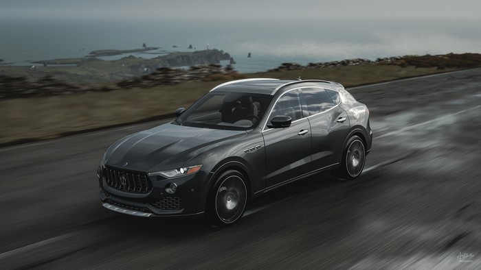 4K, SUV, black cars, vehicle, car, asphalt, Maserati
