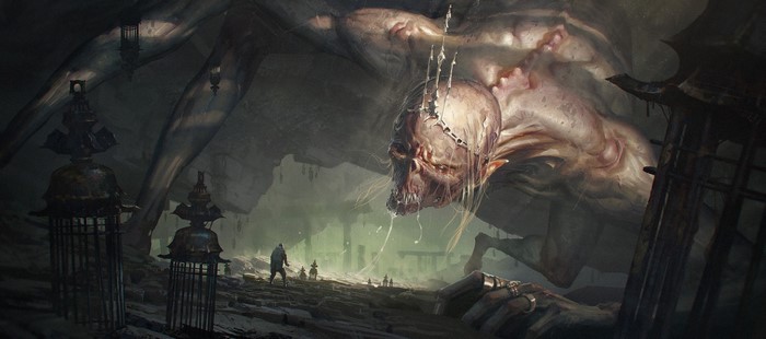 fantasy art, horror, giant, digital art, Morten Solgaard Pedersen