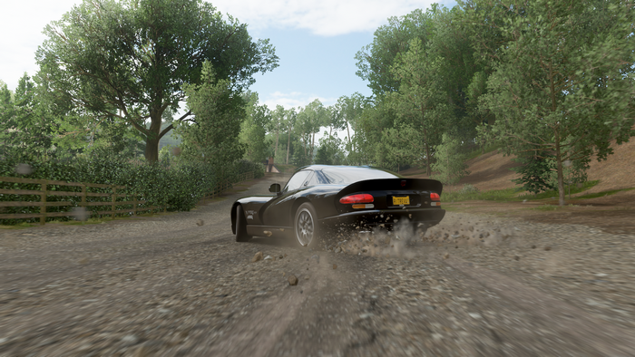 racing, screen shot, vehicle, Forza Horizon 4, Dodge, black cars, car, Dodge Viper
