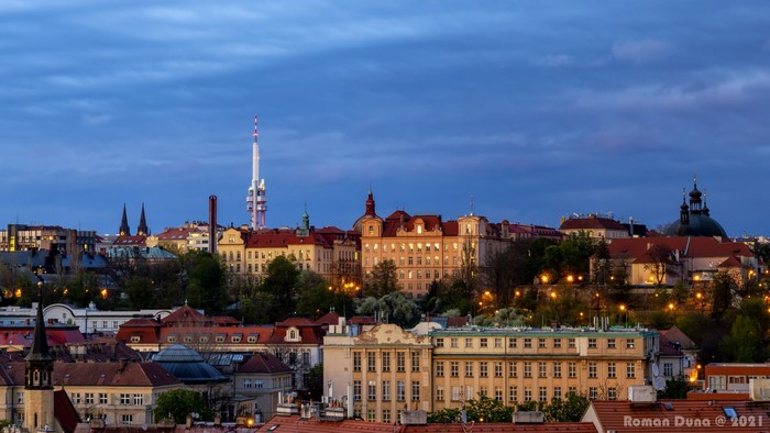 Czech Republic, city, Prague, tower, architecture, night
