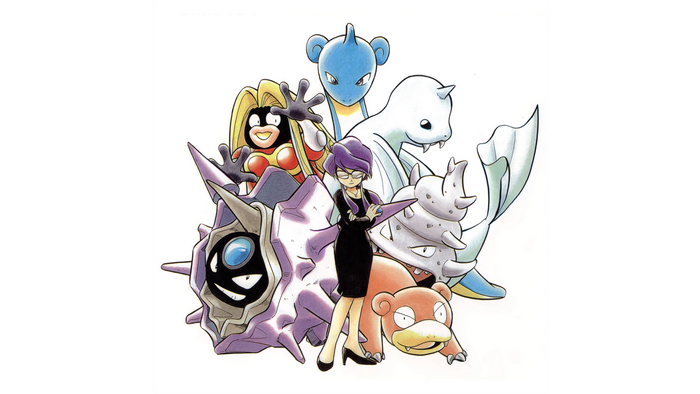 purple hair, Cloyster, slowpoke, Lapras, Lorelei (Pokémon), Pokémon