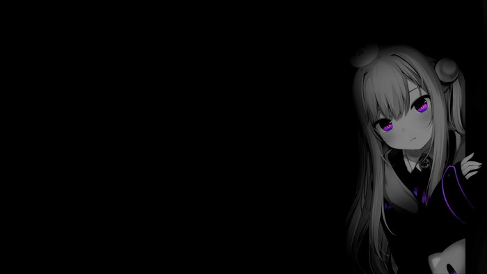 monochrome, anime girls, selective coloring, anime