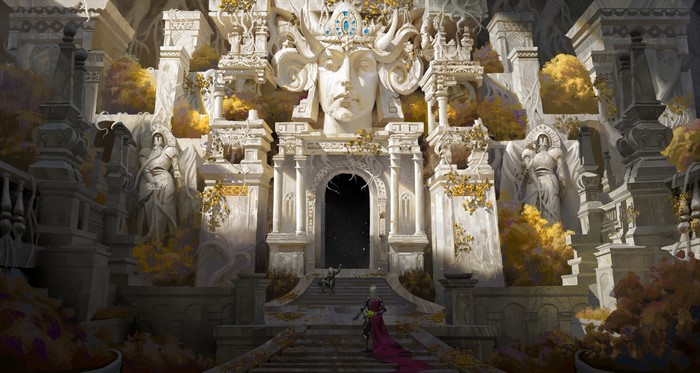fantasy city, digital art, fantasy art, Ya lun