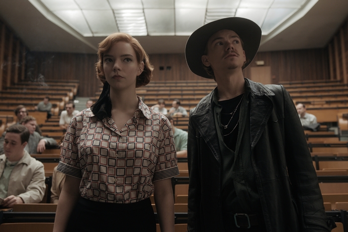 Anya Taylor-Joy and Thomas Brodie-Sangster in The Queen's Gambit