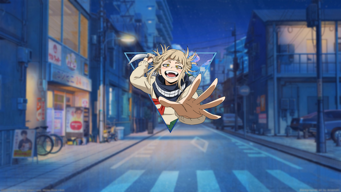 Himiko Toga, anime girls, triangle, picture-in-picture, Boku no Hero Academia, anime
