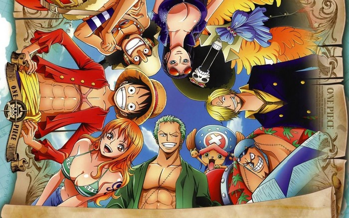 One Piece, anime, bottom view