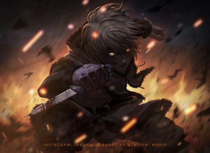 anime boys, Vinland Saga, anime, Thorfinn