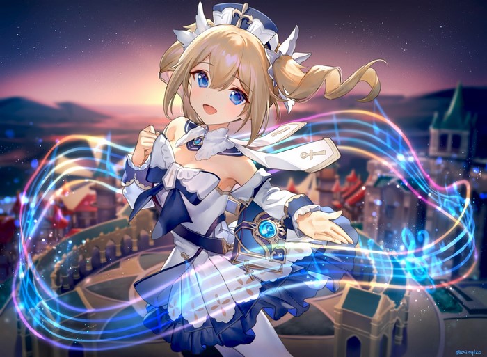 Barbara from Genshin Impact in Magical Outfit