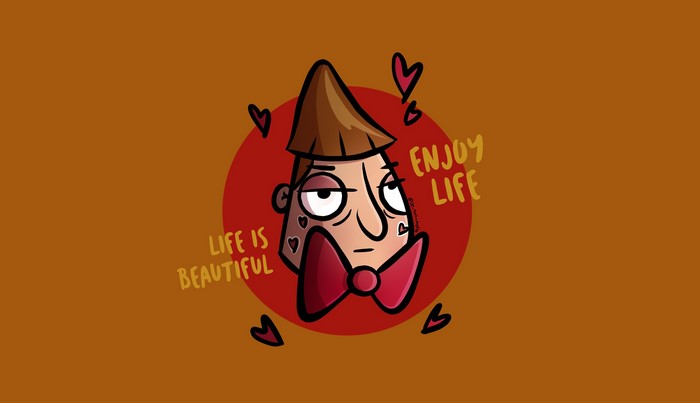 graphic design, circle, typography, simple background, heart (design), cartoon