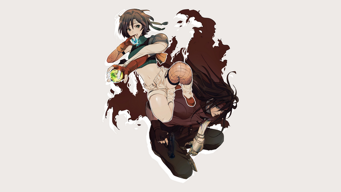 Final Fantasy, shorts, gun, Shoji Sakura, Vincent Valentine, Yuffie Kisaragi