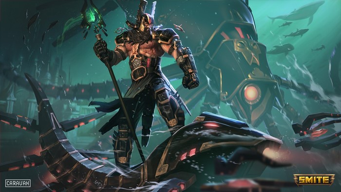Narendra B Adi, Poseidon, Smite, digital art
