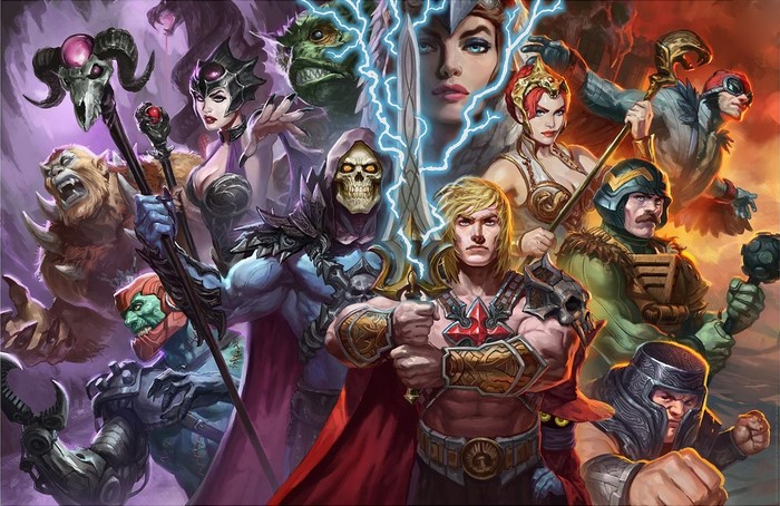 fantasy art, Masters of the Universe, fantasy armor, Beast Man, He-Man, sorceress, anime boys, Skeletor, cartoon, Evil-Lyn, Teela, Man-At-Arms
