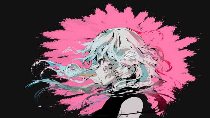 artwork, anime girls, Color Burst, Sanamisa, abstract