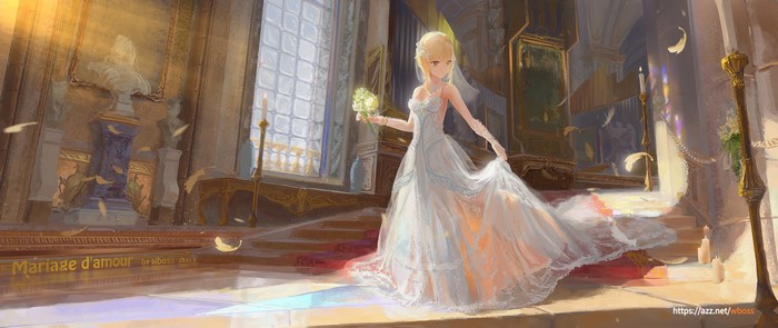 Lumine in Elegant Wedding Dress Genshin Impact